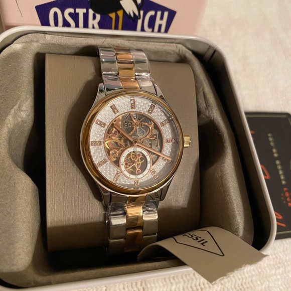 ✨🆕✨Brand New Fossil Automatic Two-Tone Stainless Steel Watch - Picture 3 of 7
